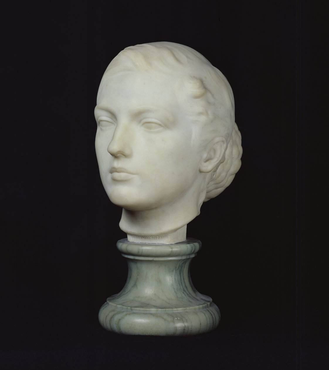 Head of Jane Poupelet (1878-1932) 1897 (marble) av Lucien Schnegg