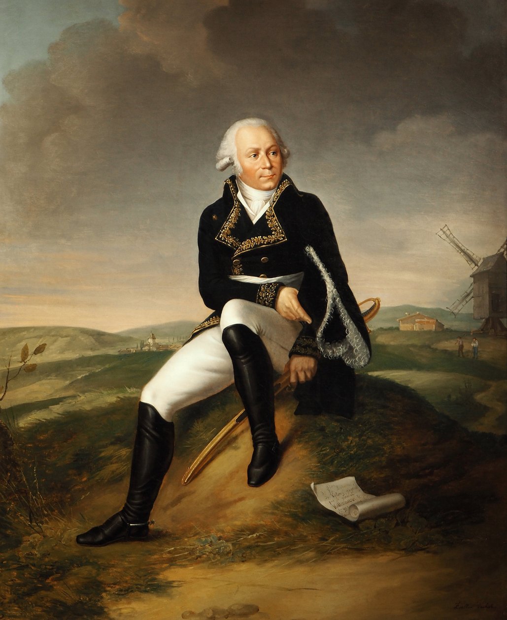 Portrett av Francois Christophe Kellerman 1735-1820 (olje på lerret) av Lucile Fouillon Vachot