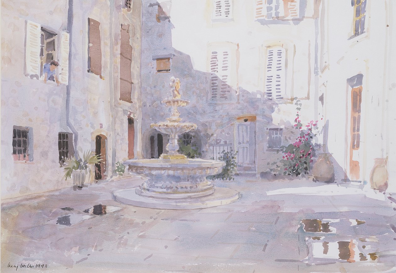After Rain, Tourrette, 1993 (wc på papir) av Lucy Willis