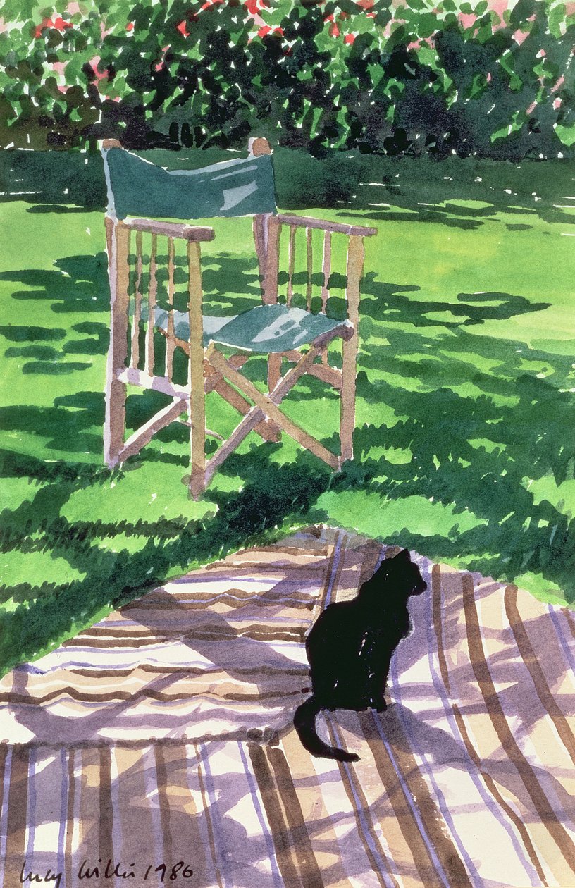 Black Cat and Dappling, 1986 av Lucy Willis