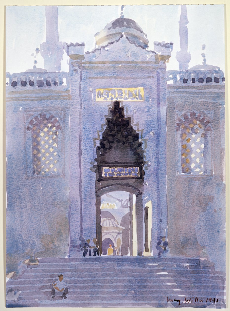 Gateway to The Blue Mosque, 1991 (wc på papir) av Lucy Willis