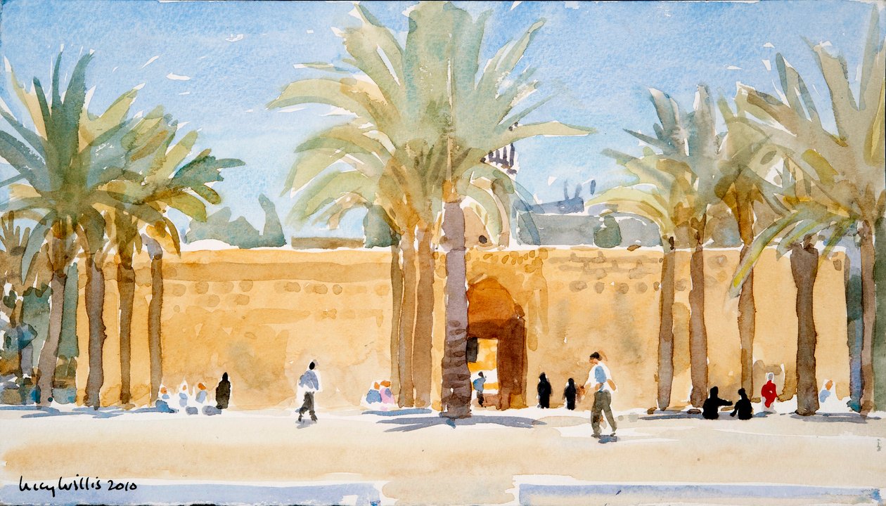 Gateway to the Mosque, 2010 (wc på papir) av Lucy Willis