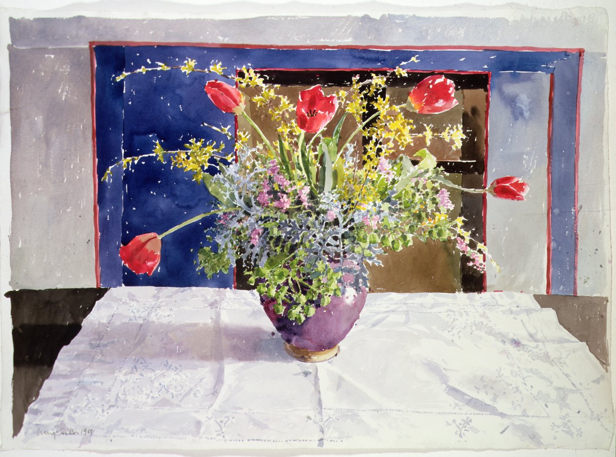 Vårblomster i vase av Lucy Willis