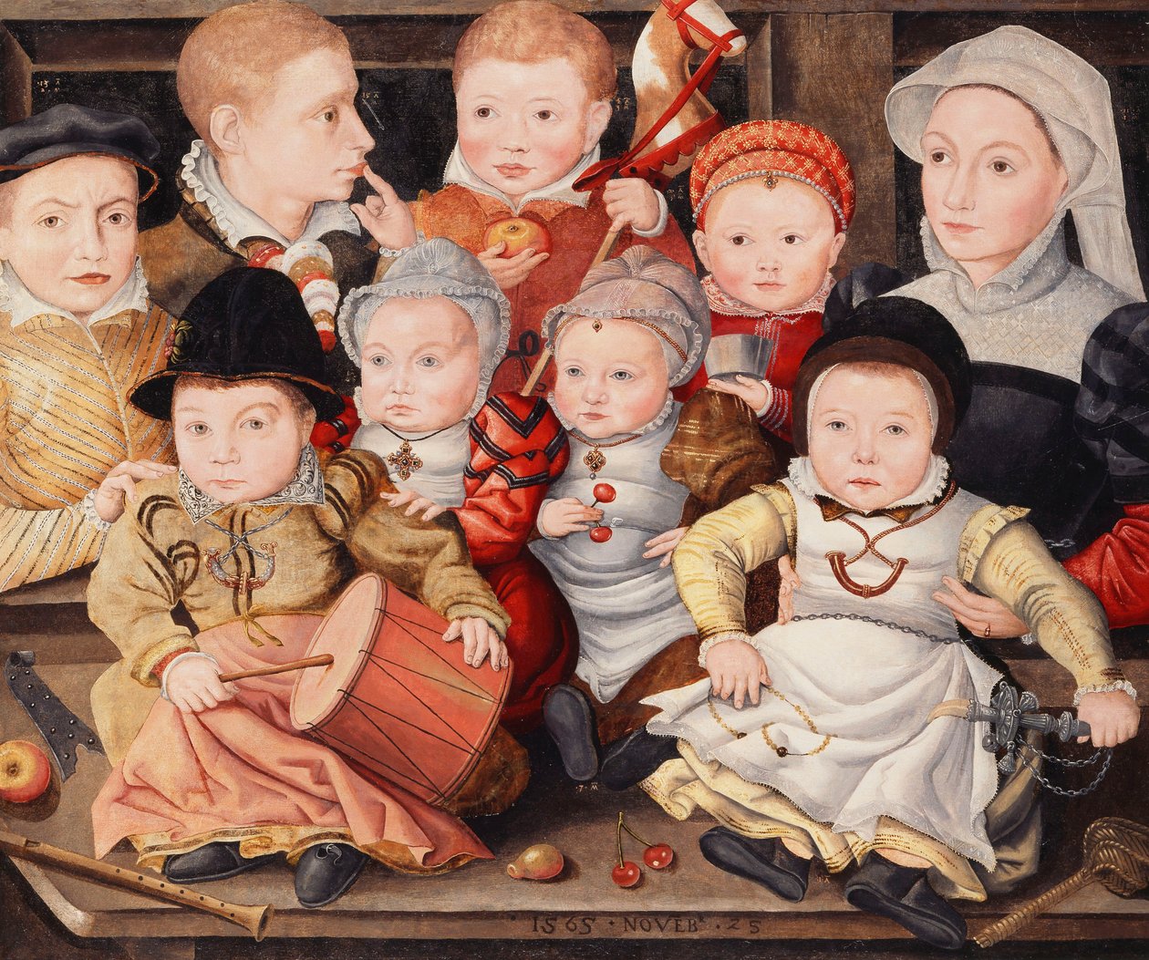 Gruppeportrett av barn, 1565 av Ludger Tom the Younger Ring