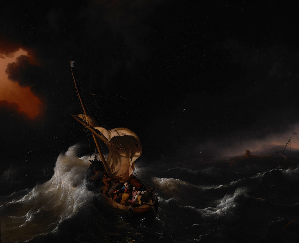 Kristus i stormen på Galileahavet av Ludolf Backhuysen