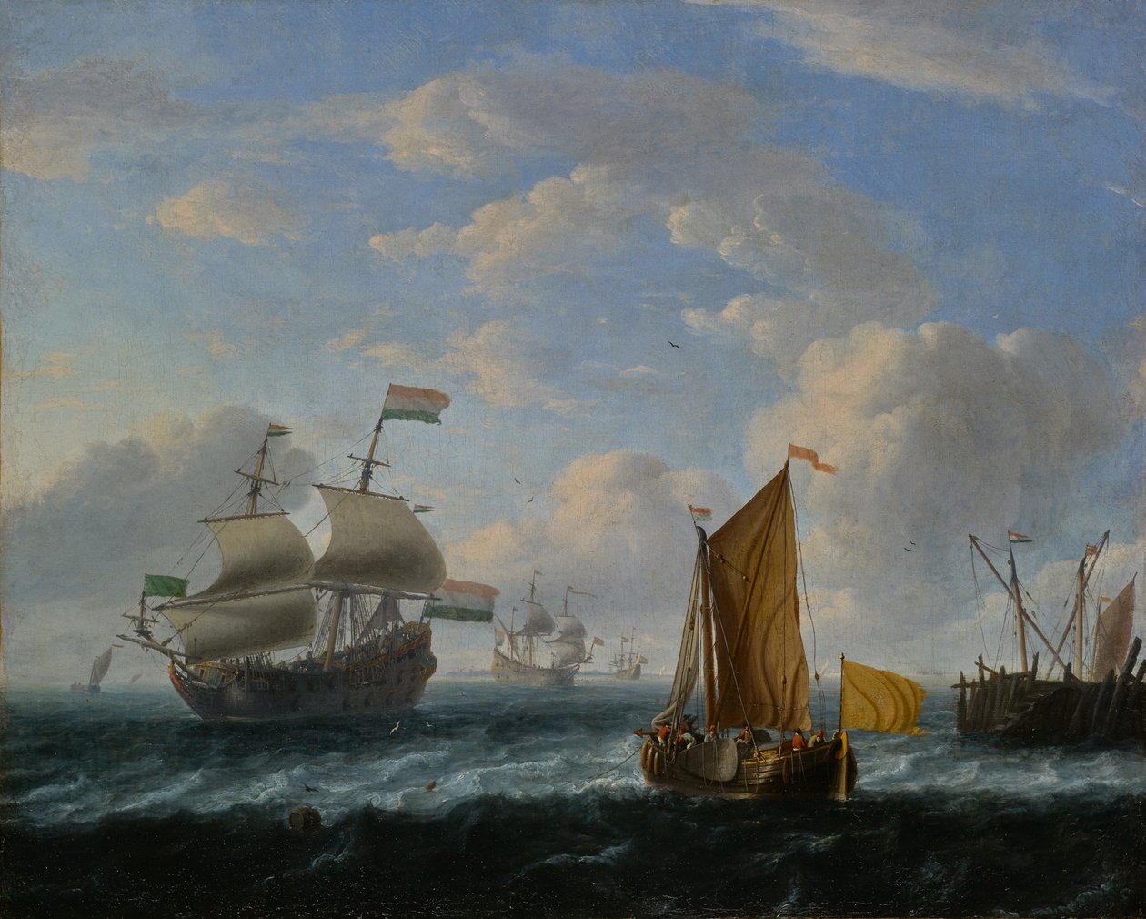 nederlandske krigsskip av Ludolf Backhuysen