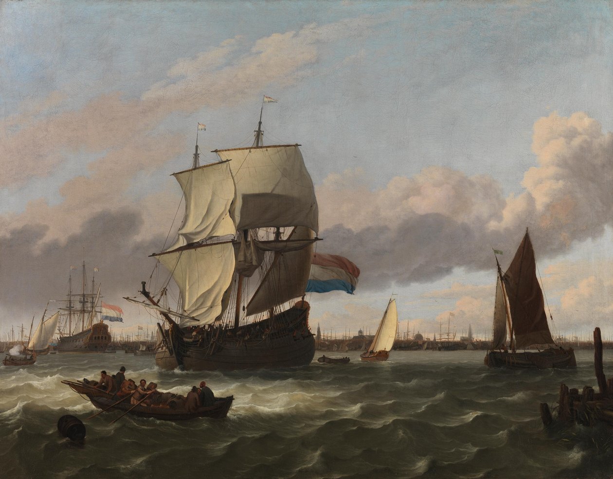 Havnen i Amsterdam av Ludolf Backhuysen