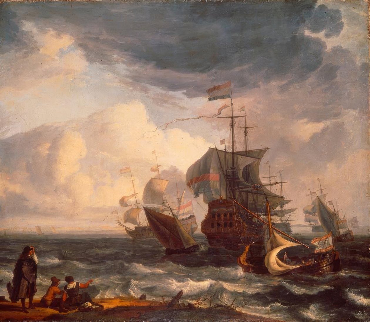 nederlandske krigsskip av Ludolf Backhuysen