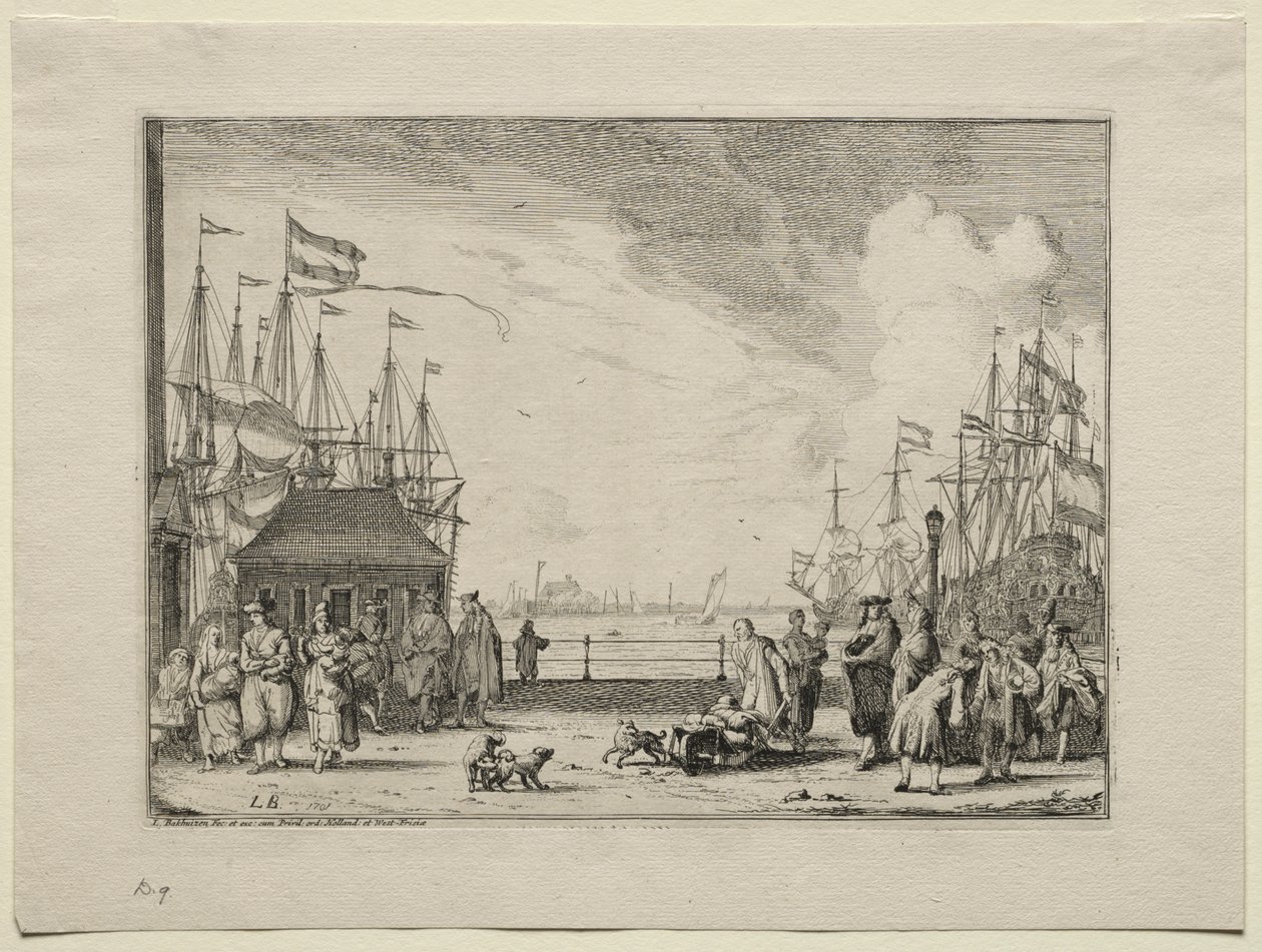 Havnen i Amsterdam av Ludolf Backhuysen