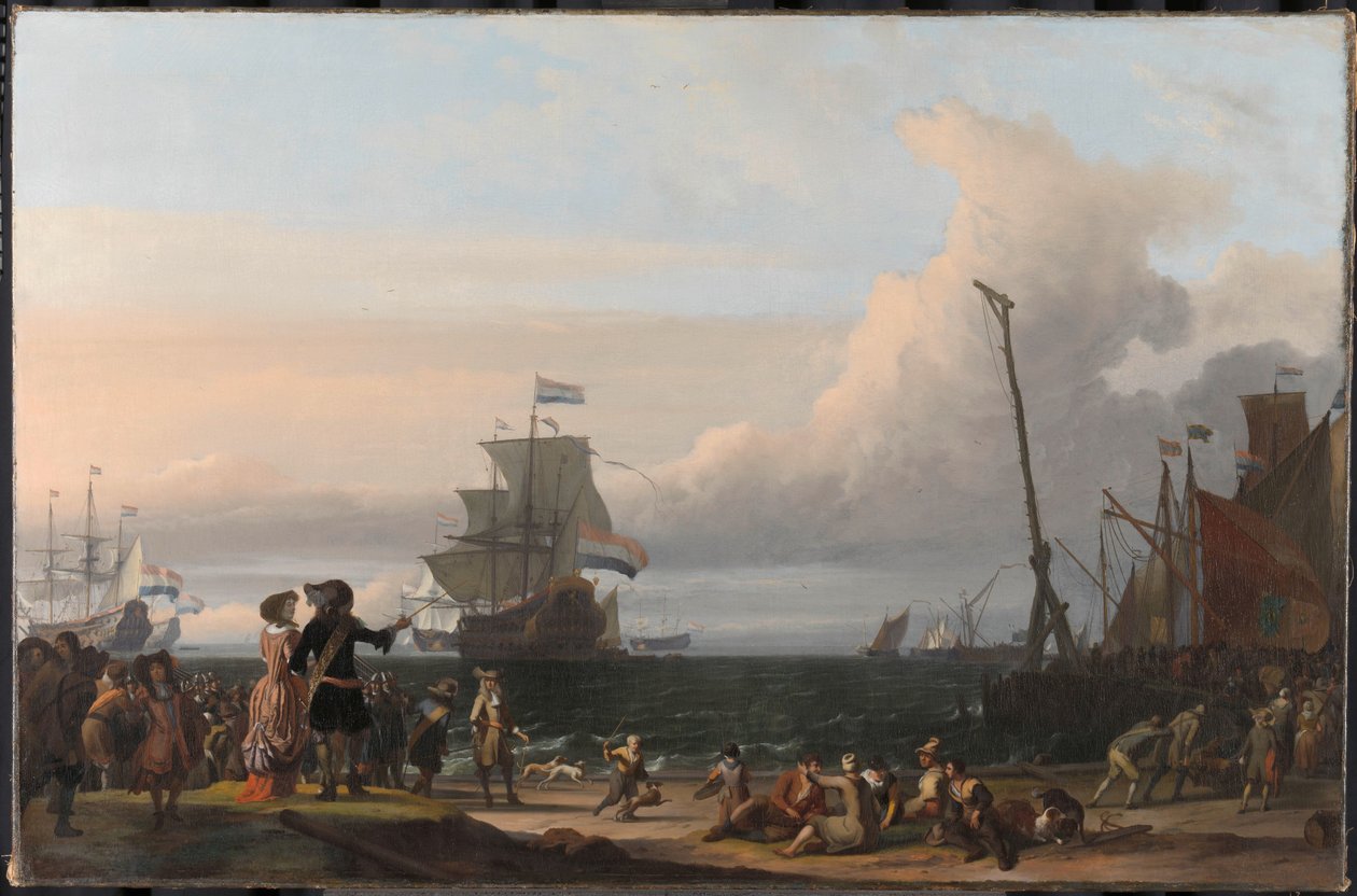 nederlandske skip på Texels veier; i midten 