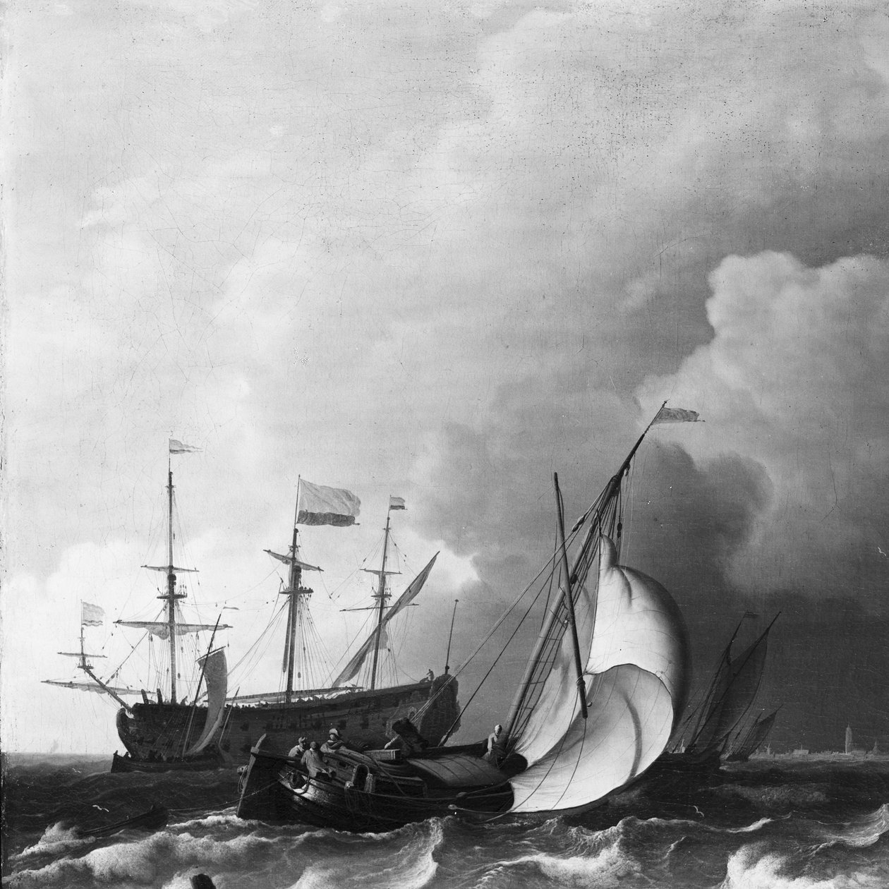 Røff sjø av Ludolf Bakhuysen