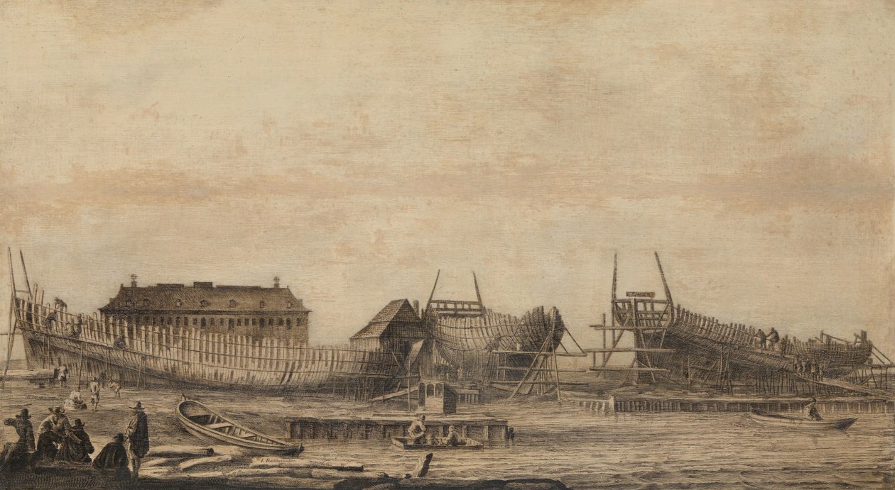 Verftet til Amsterdam Admiralitetet av Ludolf Bakhuysen