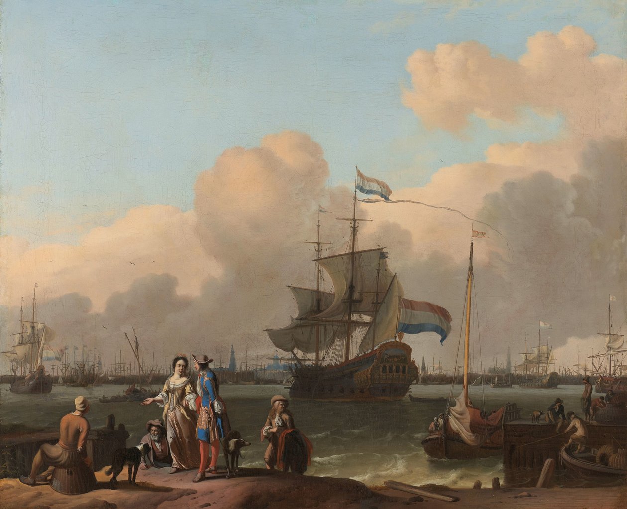 Y-en i Amsterdam, med fregatten 