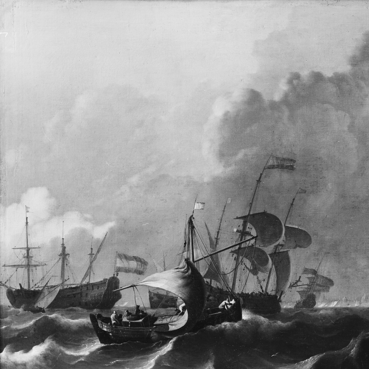Y-en utenfor Amsterdam av Ludolf Bakhuysen