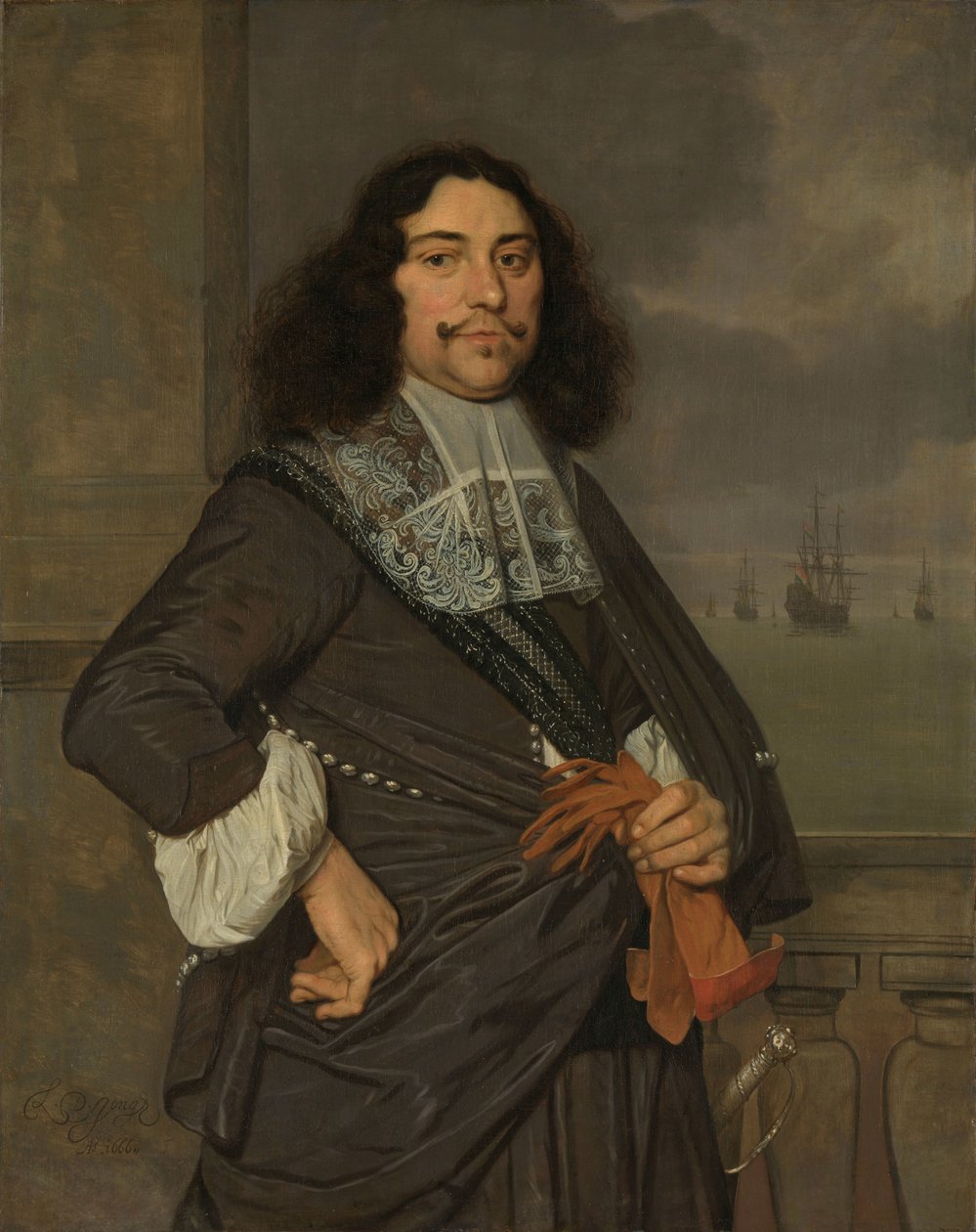 Jan van Nes (1631-80), viseadmiral av Holland og Vest-Friesland av Ludolf de Jongh
