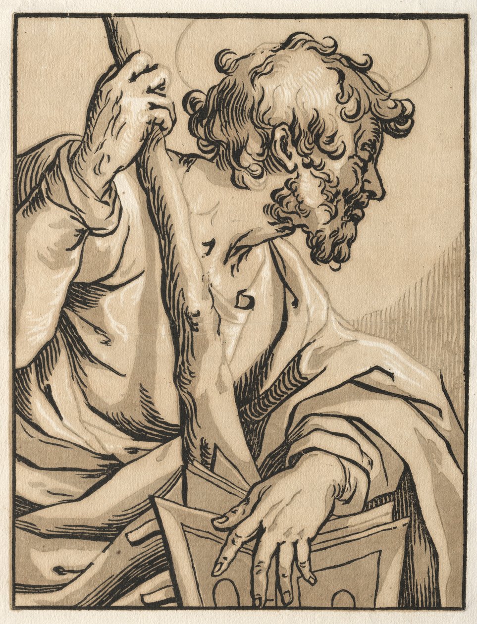 Kristus og apostlene: St. Judas Thaddeus (med klubben) av Ludolph Büsinck