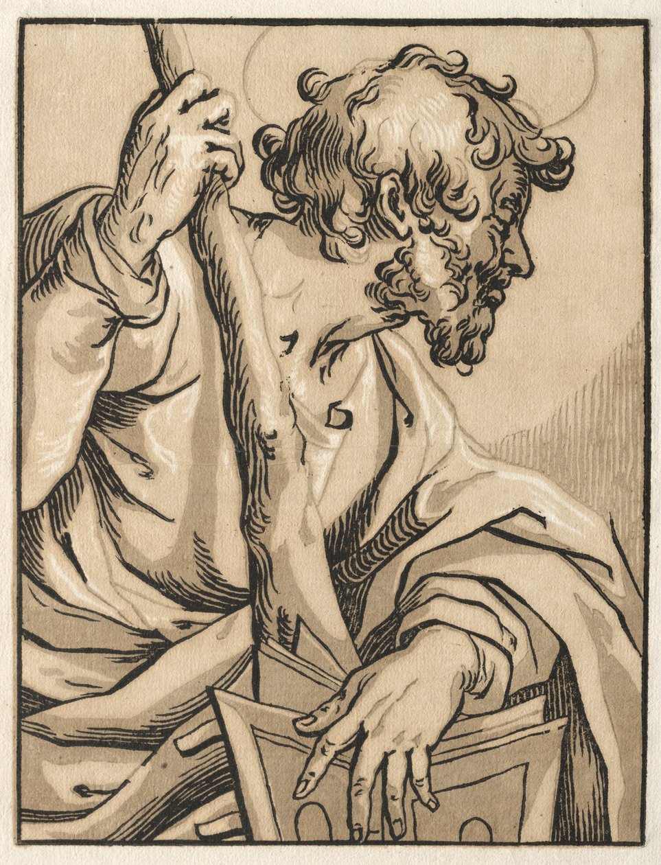 Kristus og apostlene: St. Judas Thaddeus med klubben, 1600-tallet. av Ludolph Büsinck