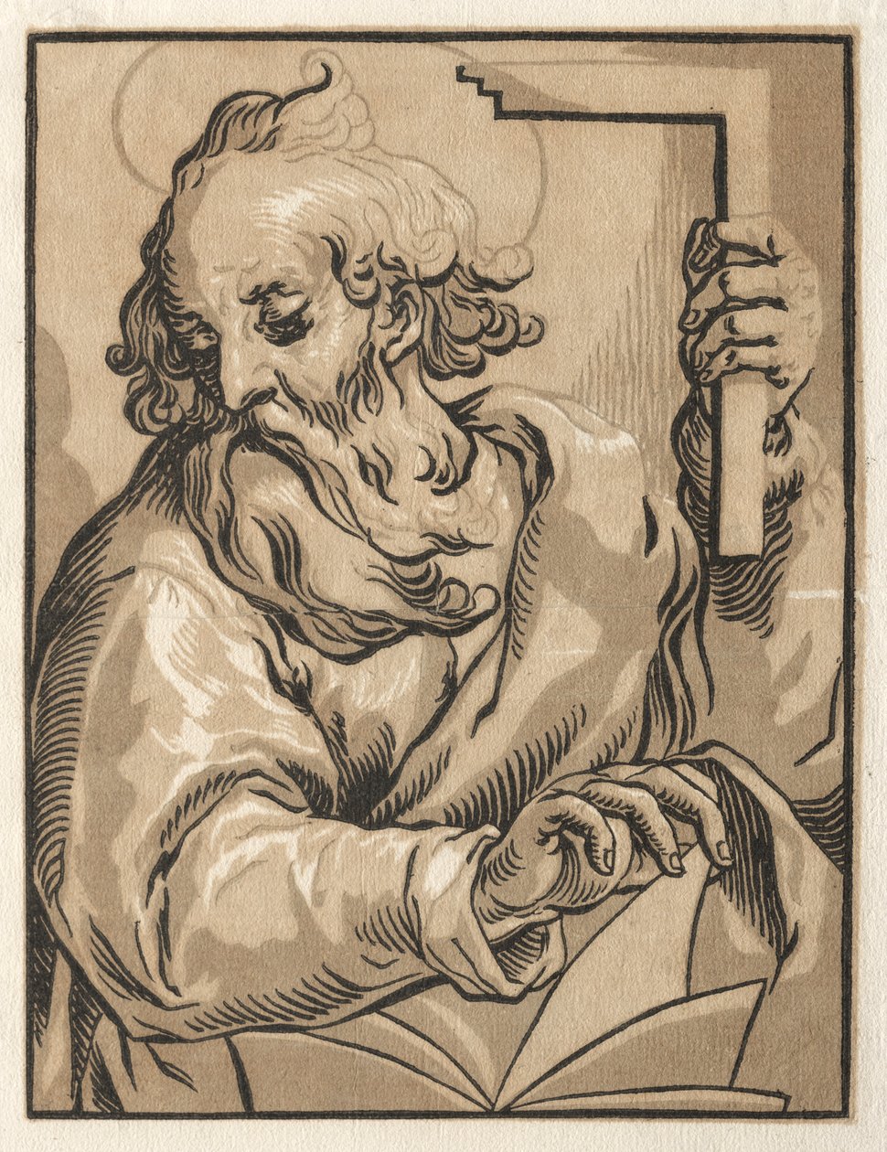 Kristus og apostlene: St. Thomas (med torget) av Ludolph Büsinck