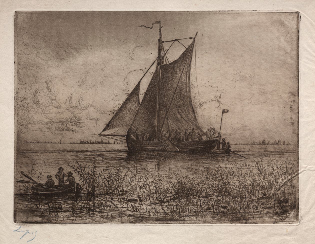 Nederlandsk elvelandskap av Ludovic Napoléon, Vicomte Lepic