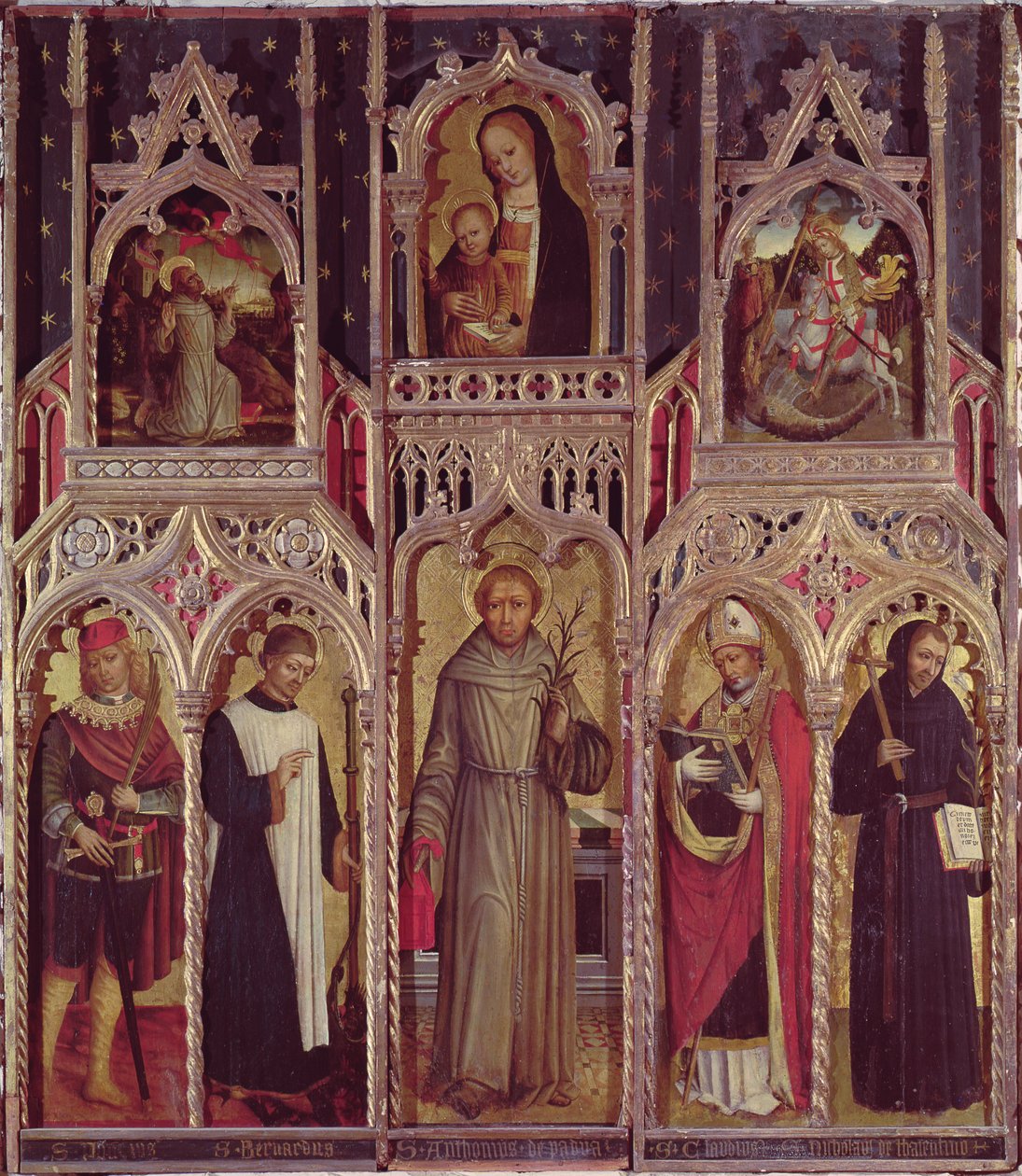 Altertavle av St. Antonius av Ludovico Brea