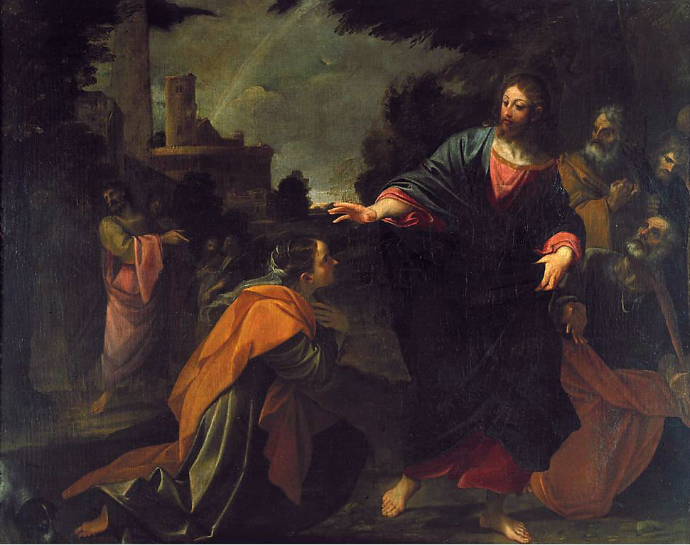 Kristus og den kanaanittiske kvinnen av Ludovico Carracci