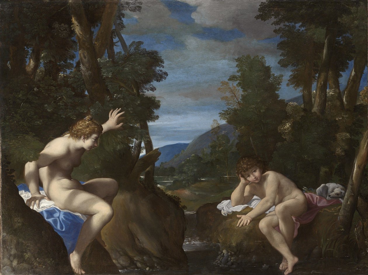 Salmacis og Hermaphroditus av Ludovico Carracci
