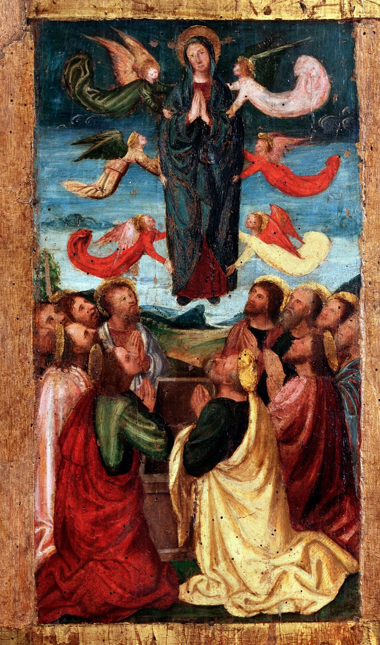 Mysteries of the Rosery: Assumption of the Virgin (tremaleri av Ludovico Brea