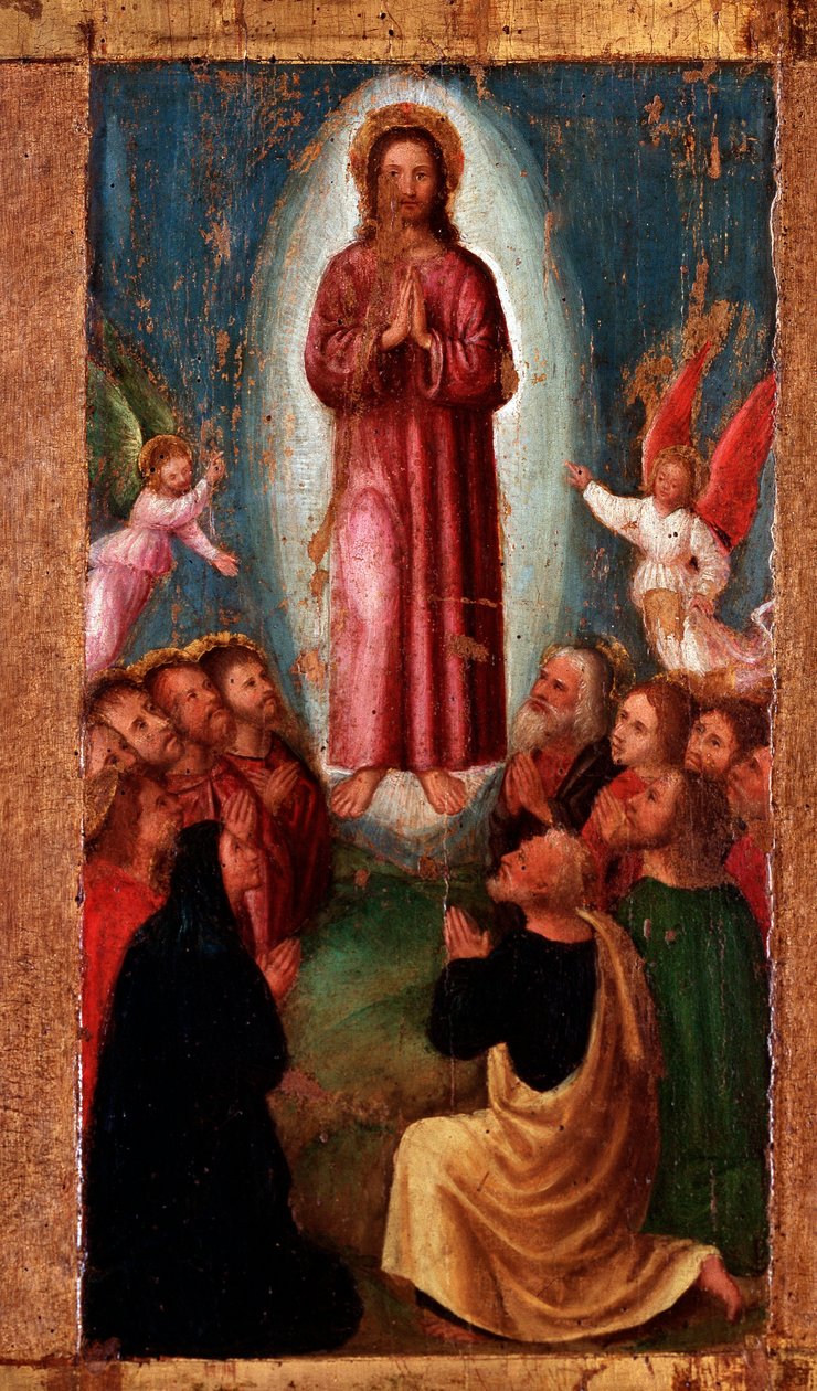 Mysteries of the Rosery: The Appearance of the Resurrected Christ (tremaleri av Ludovico Brea