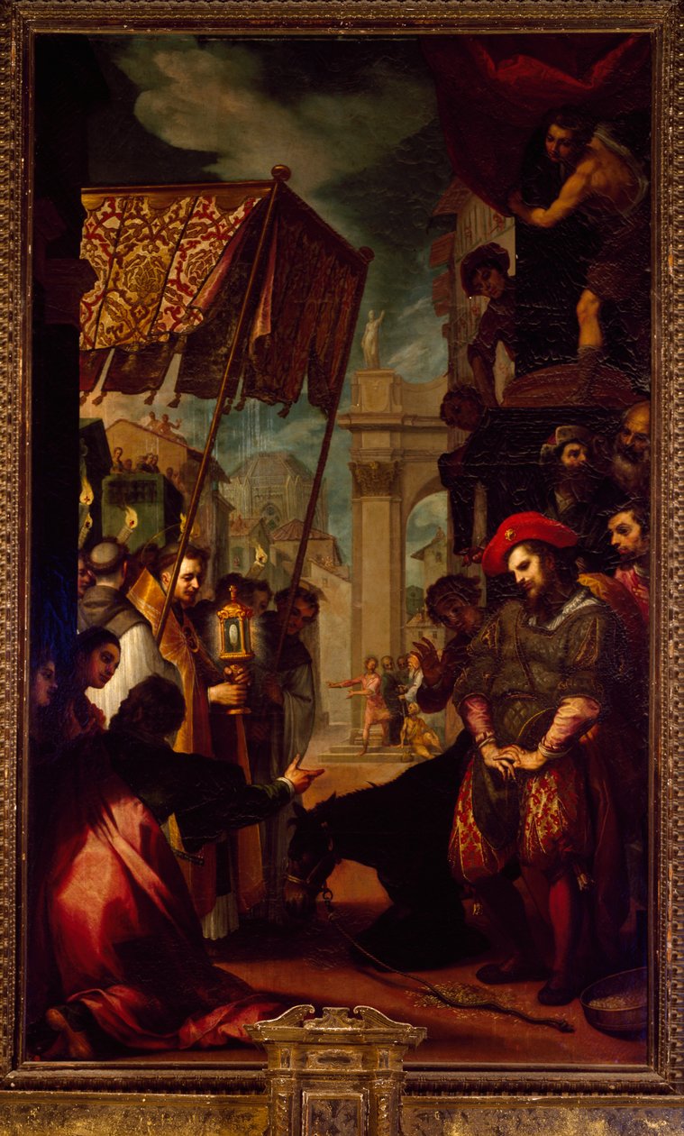 St Anthony av Padua, muldyrets mirakel av Ludovico Cardi
