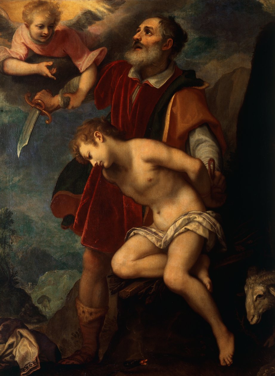 Abrahams offer, av Ludovico Cardi kjent som il Cigoli (1559-1613), olje på lerret, 200x145 cm. av Ludovico Cardi