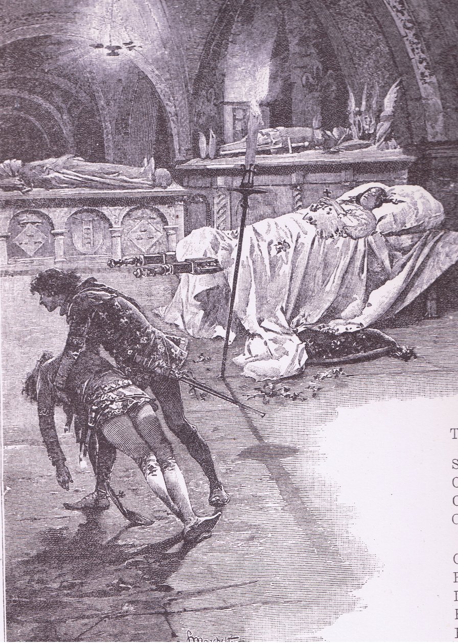 Fair Juliet som med engler ikke er igjen., illustrasjon fra Romeo and Juliet, av Ludovico Marchetti