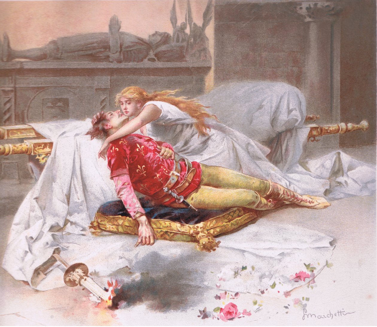 Gå og hent deg dit, for jeg vil ikke bort. , illustrasjon fra Romeo og Julie, av Ludovico Marchetti