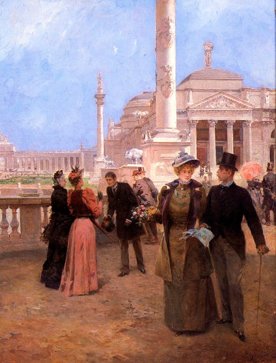 The Grand Plaza, verdens colombianske utstilling, ca. 1893 av Ludovico Marchetti