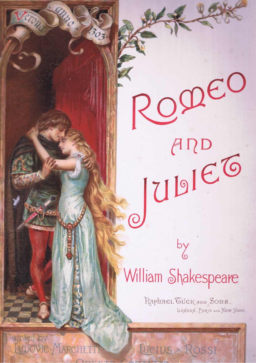 Tittelside, illustrasjon fra Romeo og Julie, av Ludovico Marchetti