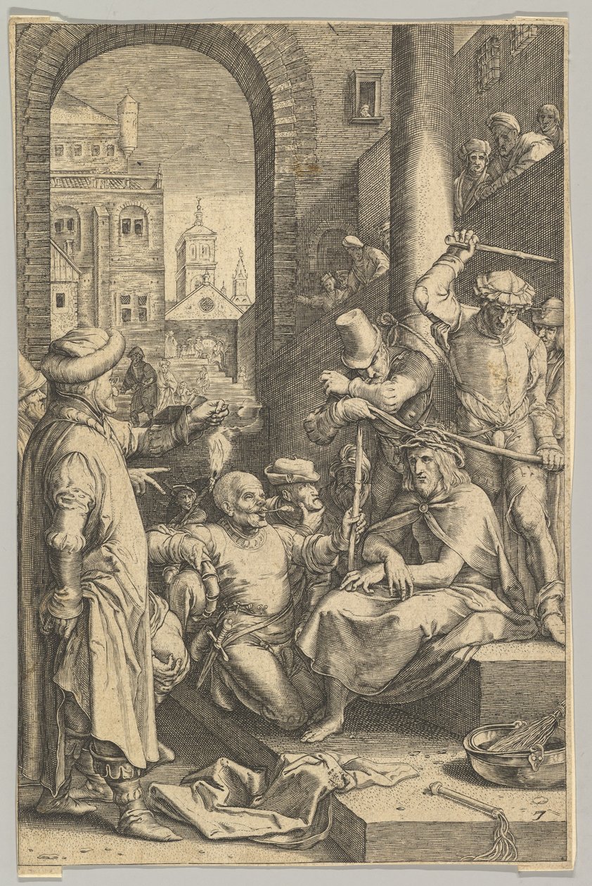 The Crowning with Thorns, fra The Passion of Christ, ca. 1623. av Ludovicus Siceram