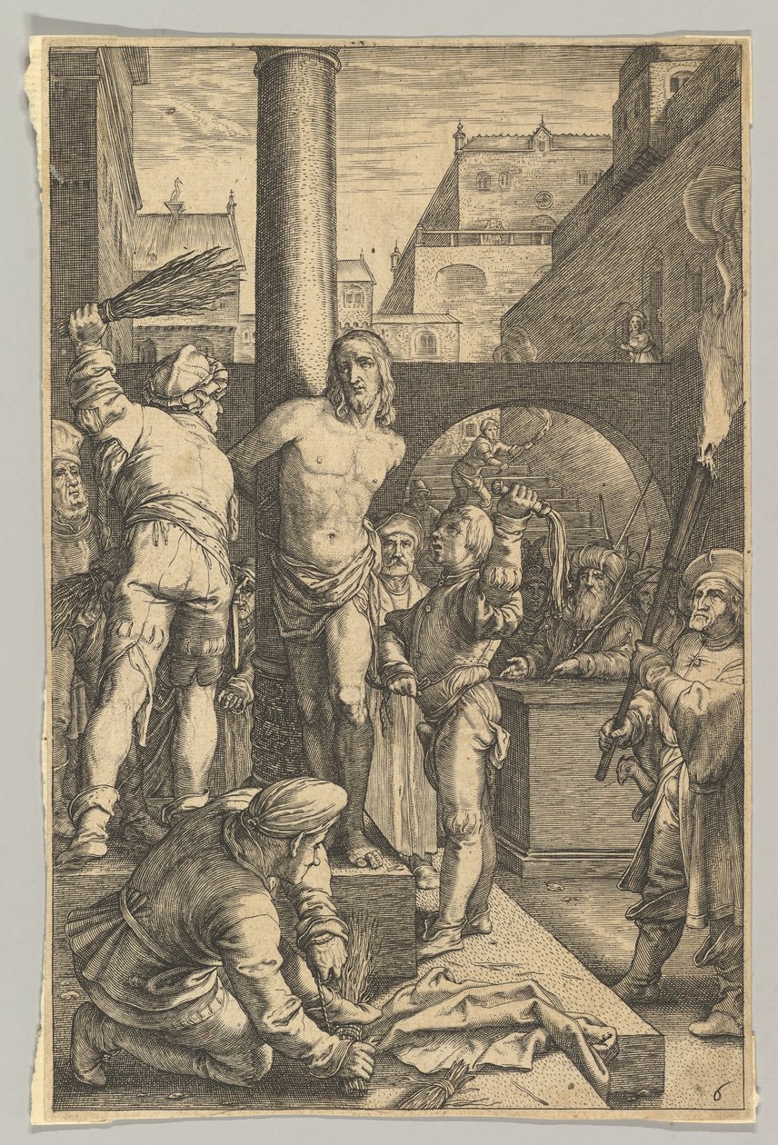 The Flagelation, fra The Passion of Christ, ca. 1623. av Ludovicus Siceram