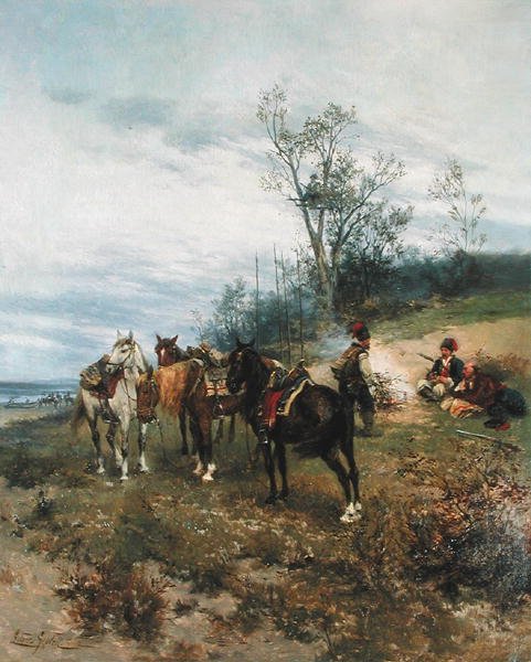 Grazing, ca. 1890 (olje på lerret) av Ludwick Gedleck