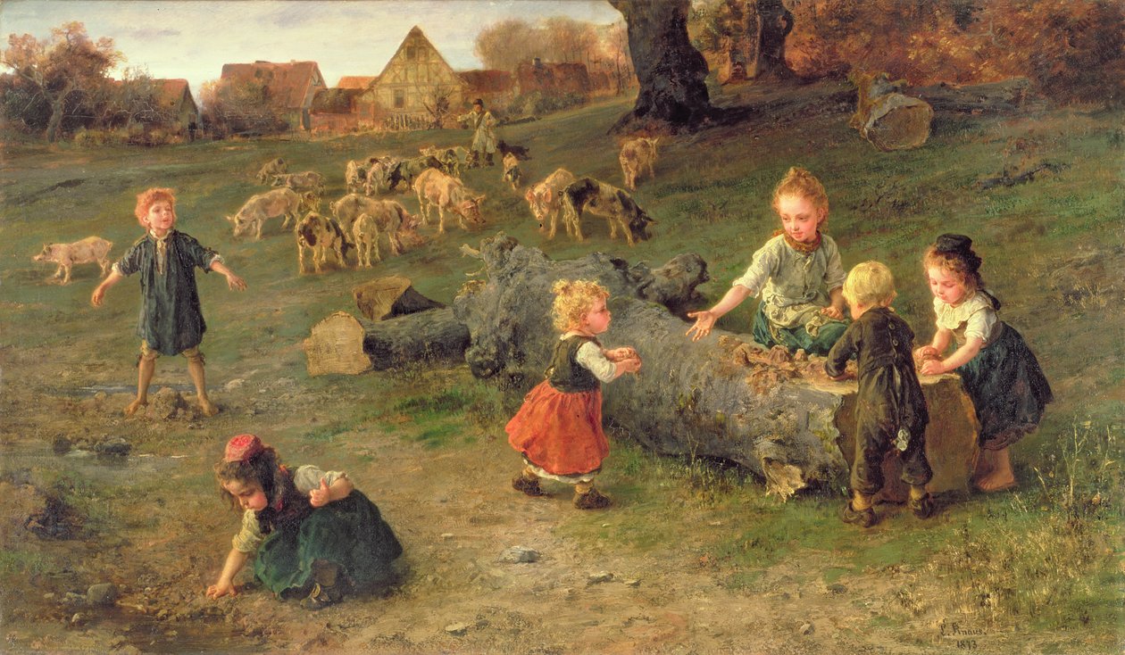 Mud Pies, 1873 av Ludwig Knaus