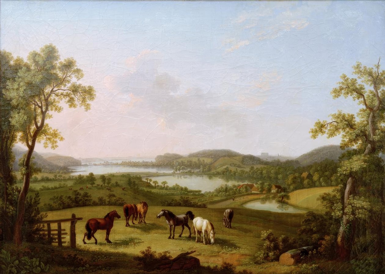 Plöner See sett fra Bösdorf av Ludwig Philipp Strack
