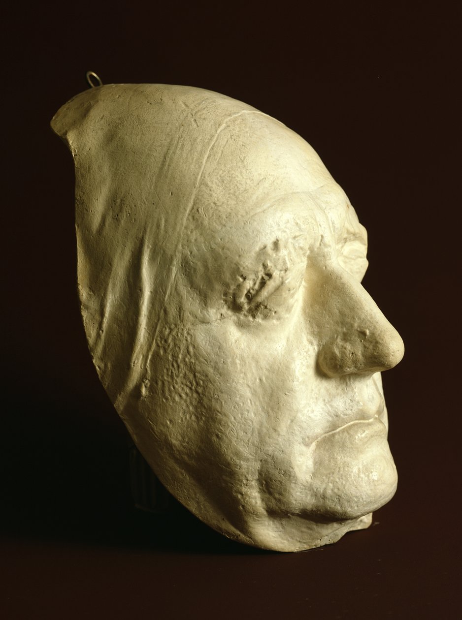 Goethes maske, 1807 (gips) av Ludwig Weisser