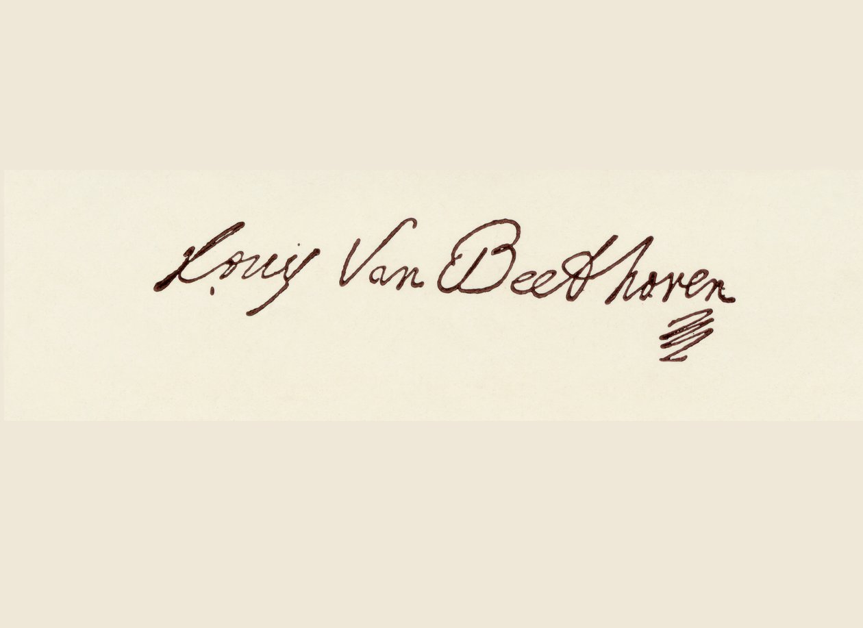 Signatur av Ludvig van Beethoven (penn og blekk) av Ludwig van Beethoven