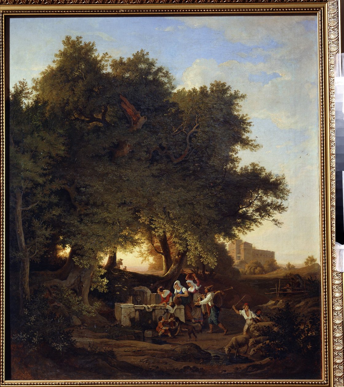 Ved Brønnen. Maleri av Ludwig Richter (1803-1884). tysk kunst. Olje på lerret. Regionalt I. Kramskoi kunstmuseum, Voronezh (Voronezh), Russland. av Ludwig Adrian Richter