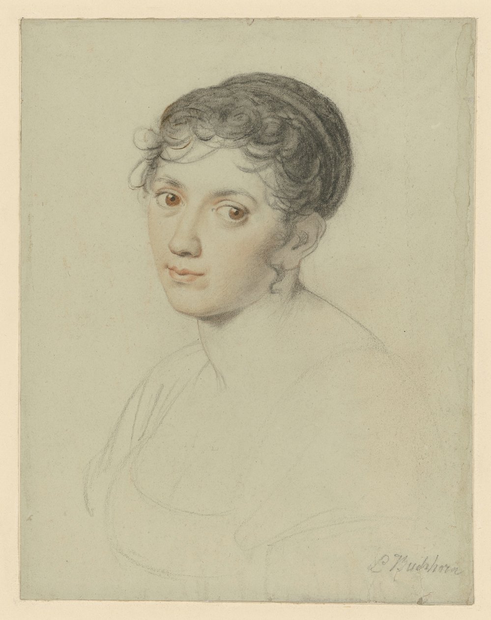 Kvinnehode, brystbilde av Ludwig Buchhorn