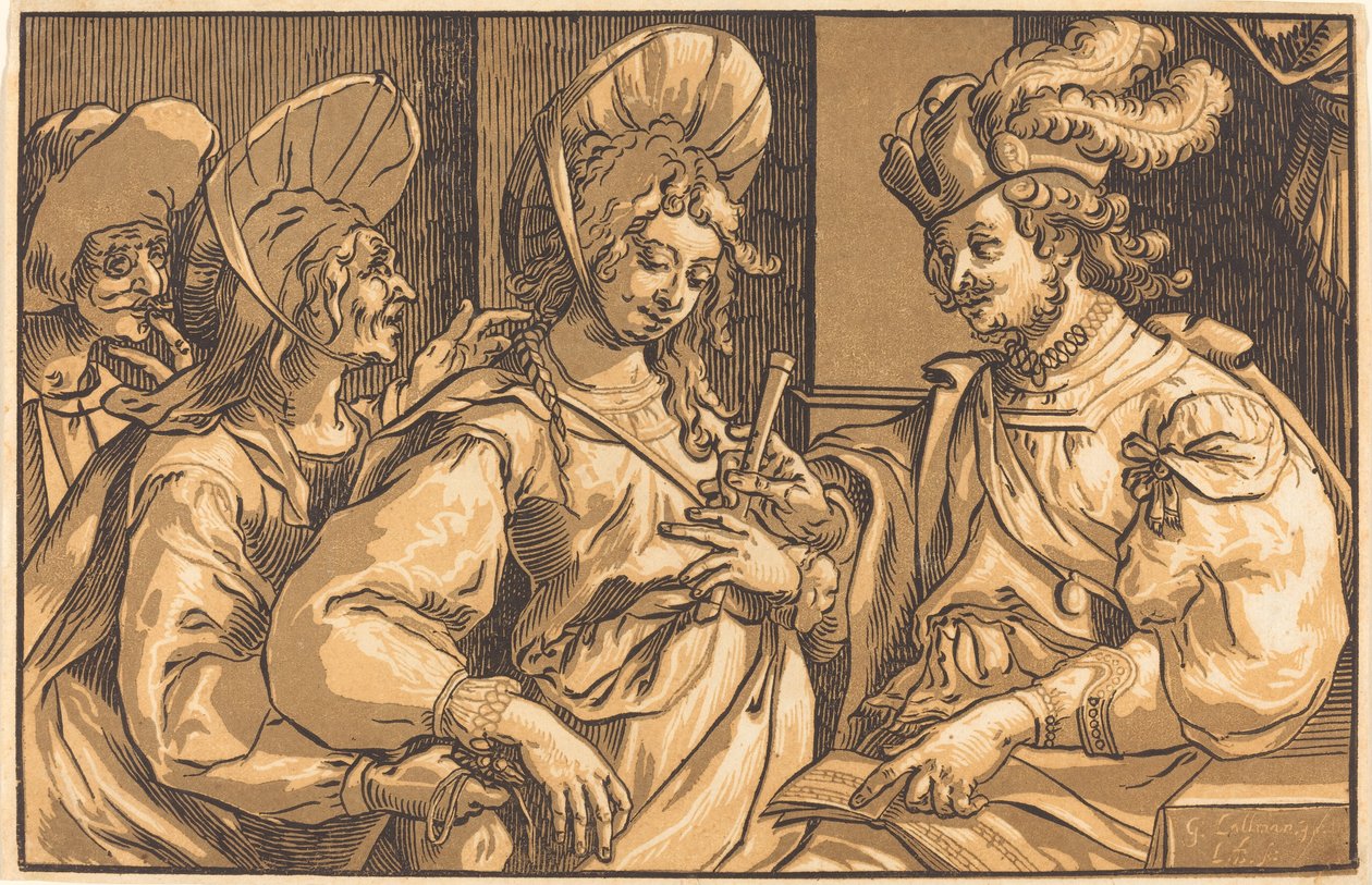 Innkjøperen av Ludwig Büsinck after Georges Lallemand