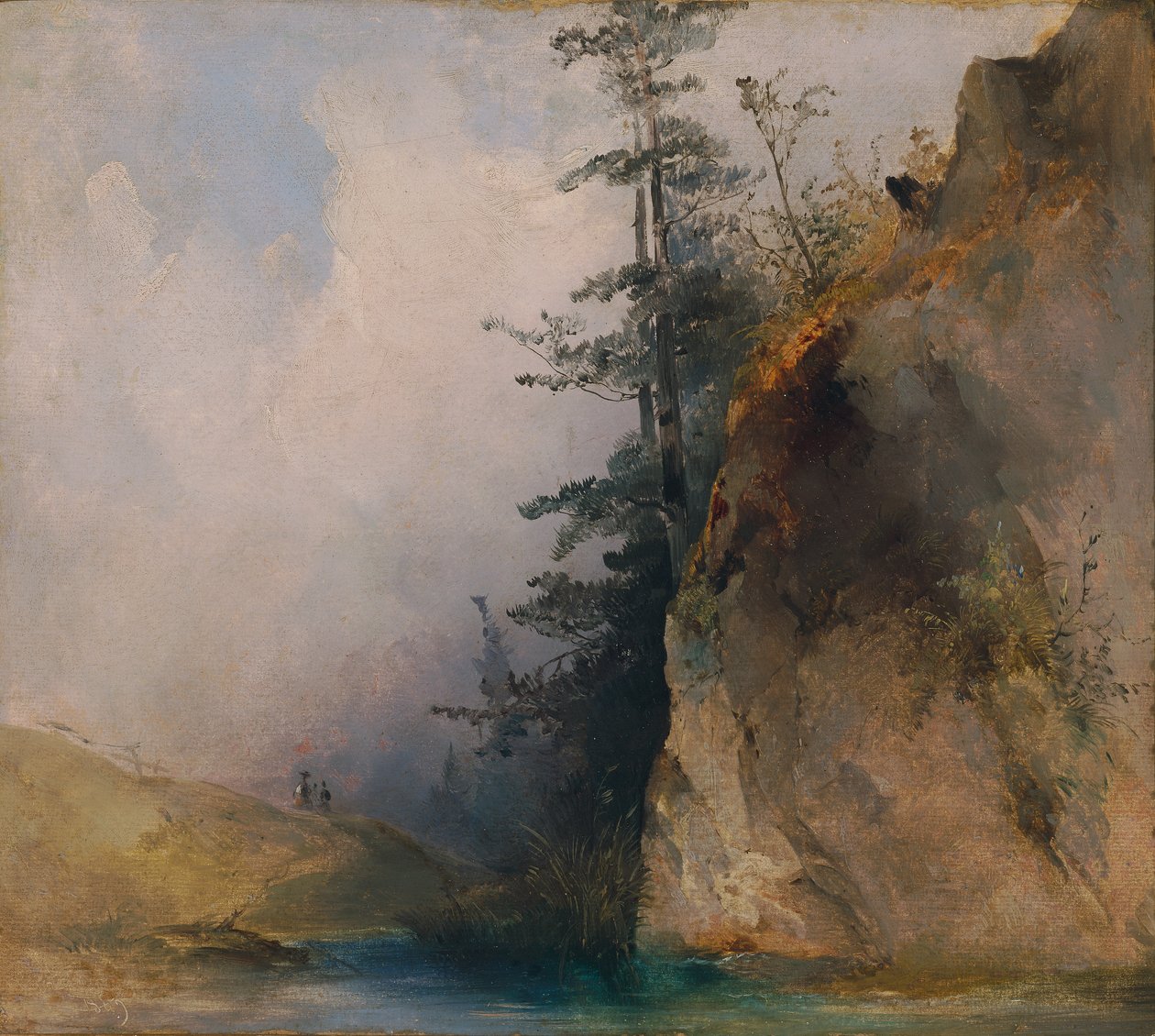 Felsabhang am Bach av Ludwig Czerny