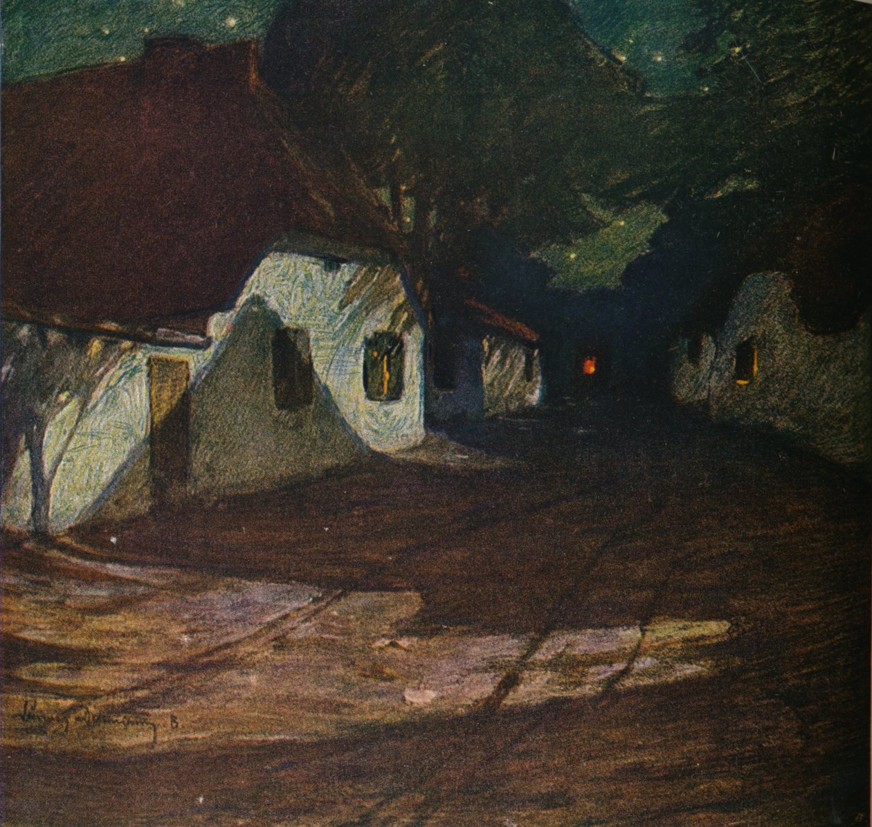 A Moonlight Night, c1900, 1905 av Ludwig Dettmann