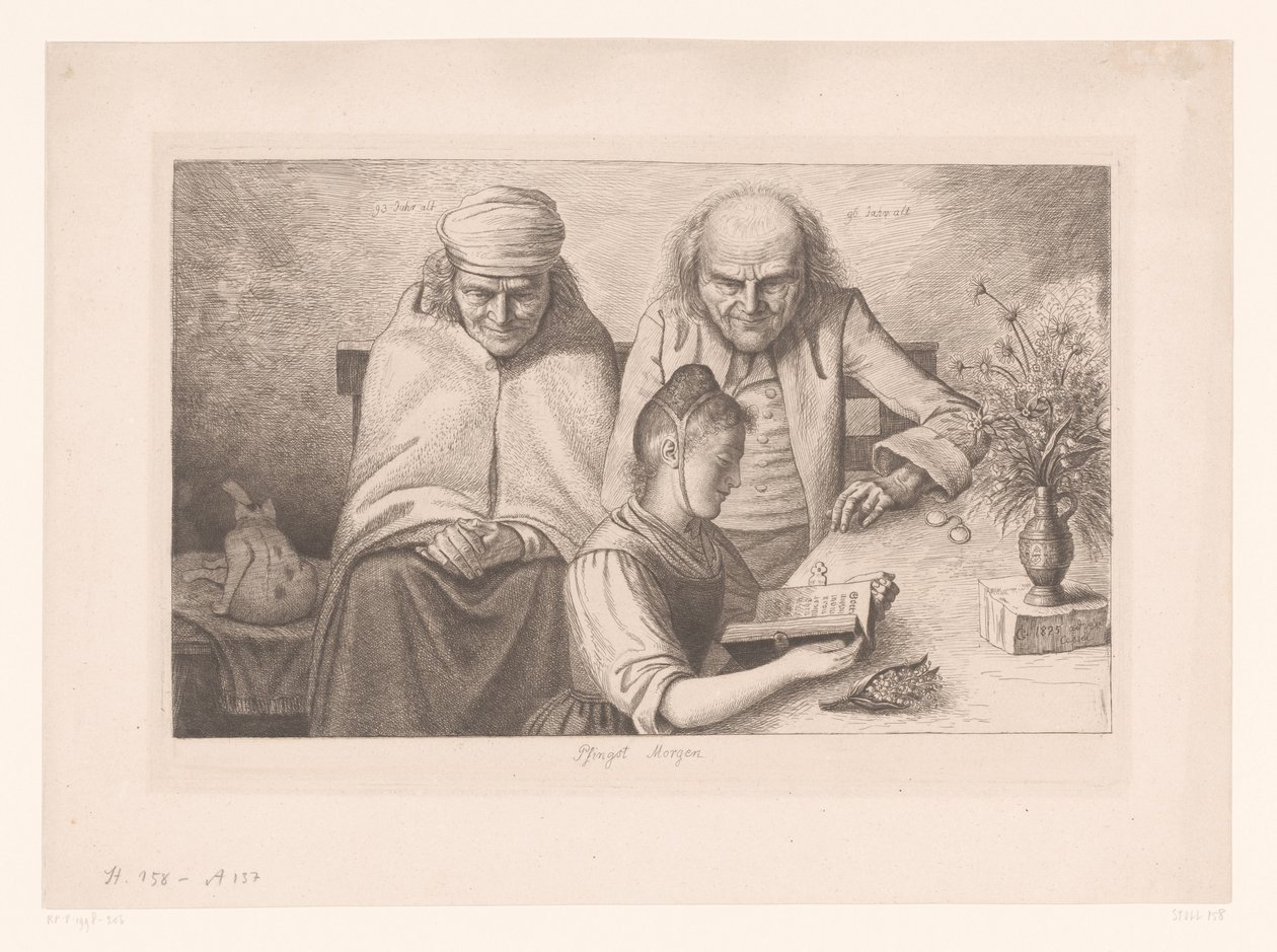 Rosa morgen Pinsemorgen (tittel på objekt) av Ludwig Emil Grimm