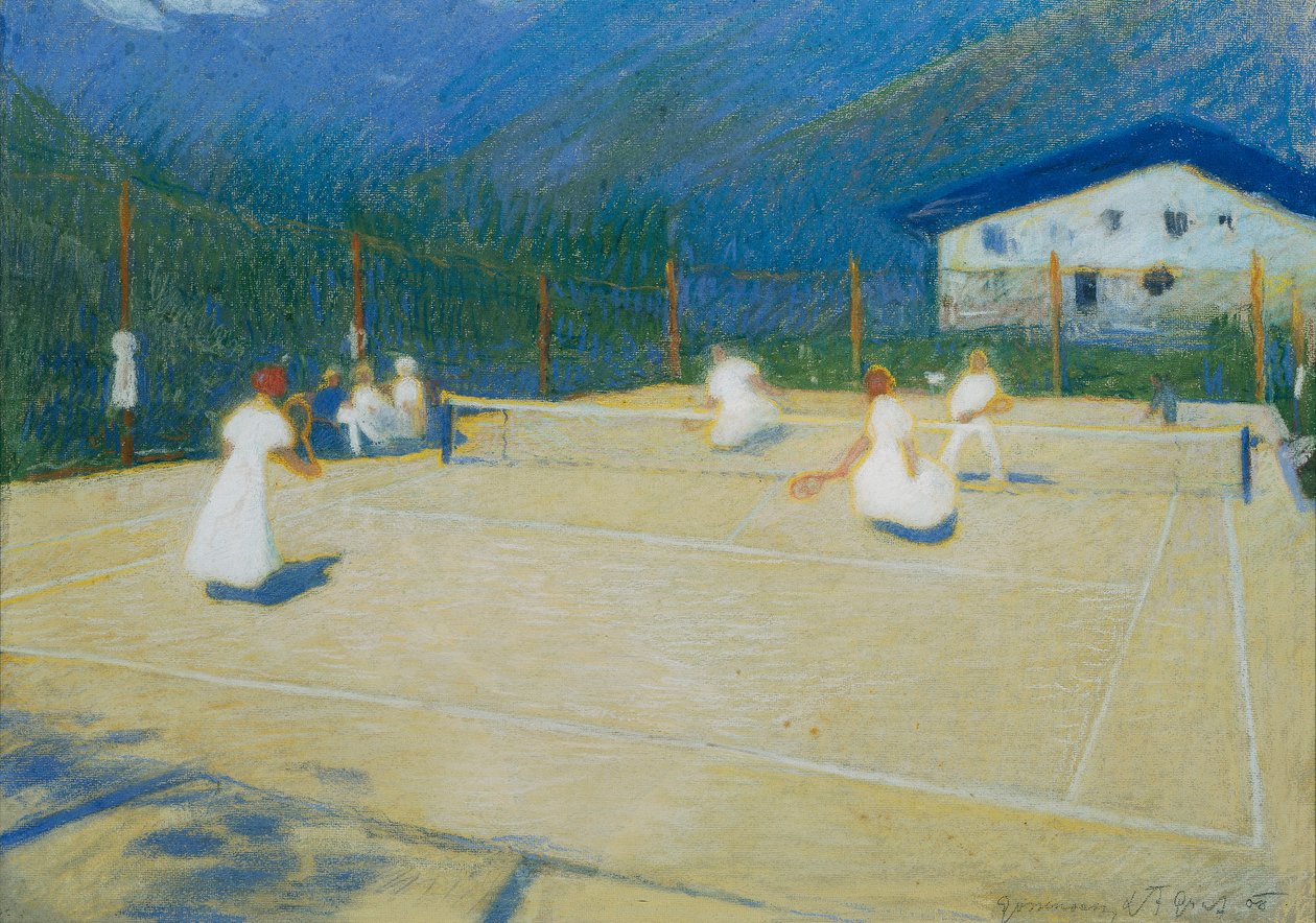 Tennisbane i Gossensass av Ludwig Ferdinand Graf