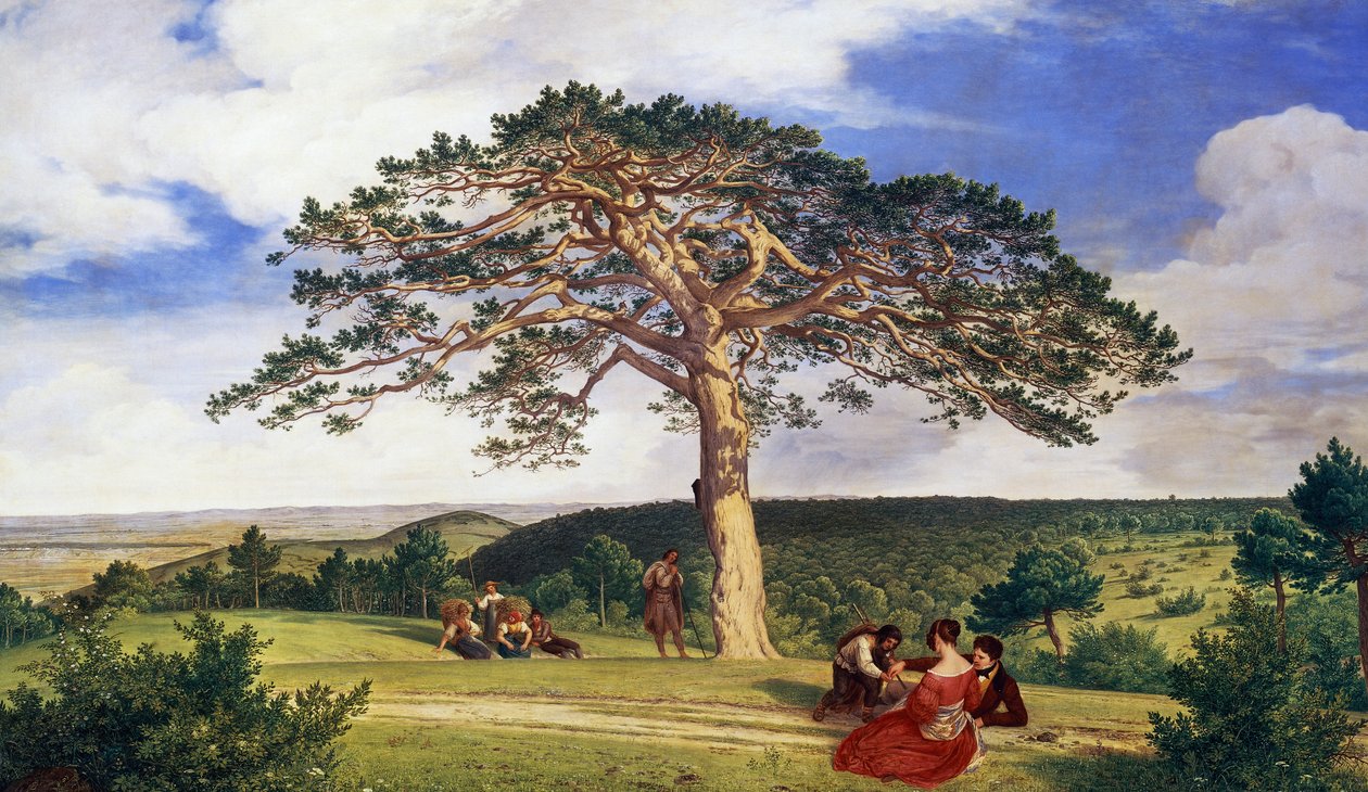 Stor furu i Bruhl-dalen ved Moding av Ludwig Ferdinand Schnorr von Carolsfeld