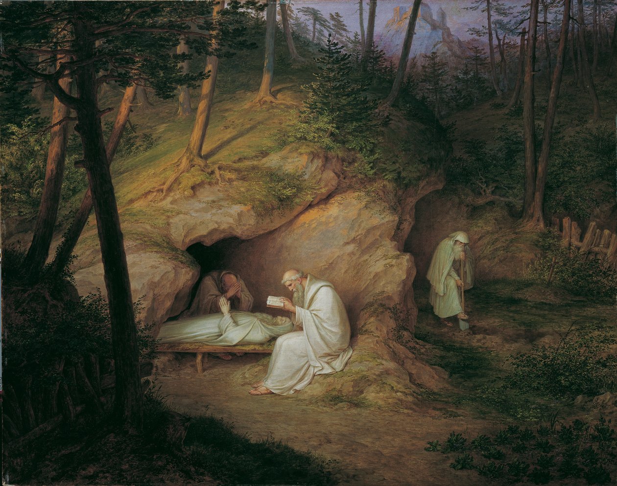 Den døde eremitten av Ludwig Ferdinand Schnorr von Carolsfeld